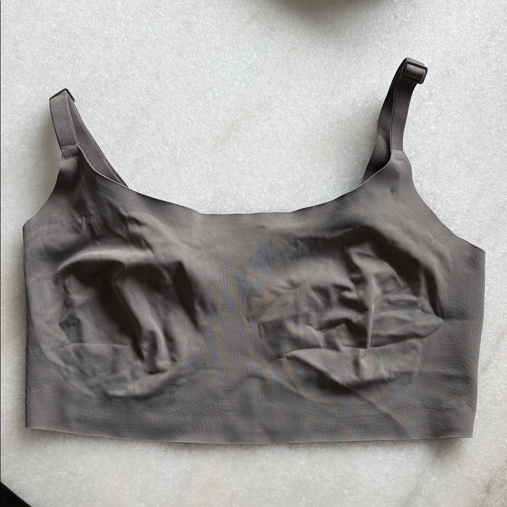 True & Co. Taupe Stretch Bralette Top